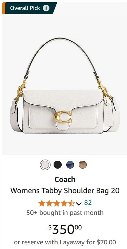 coach white handbag