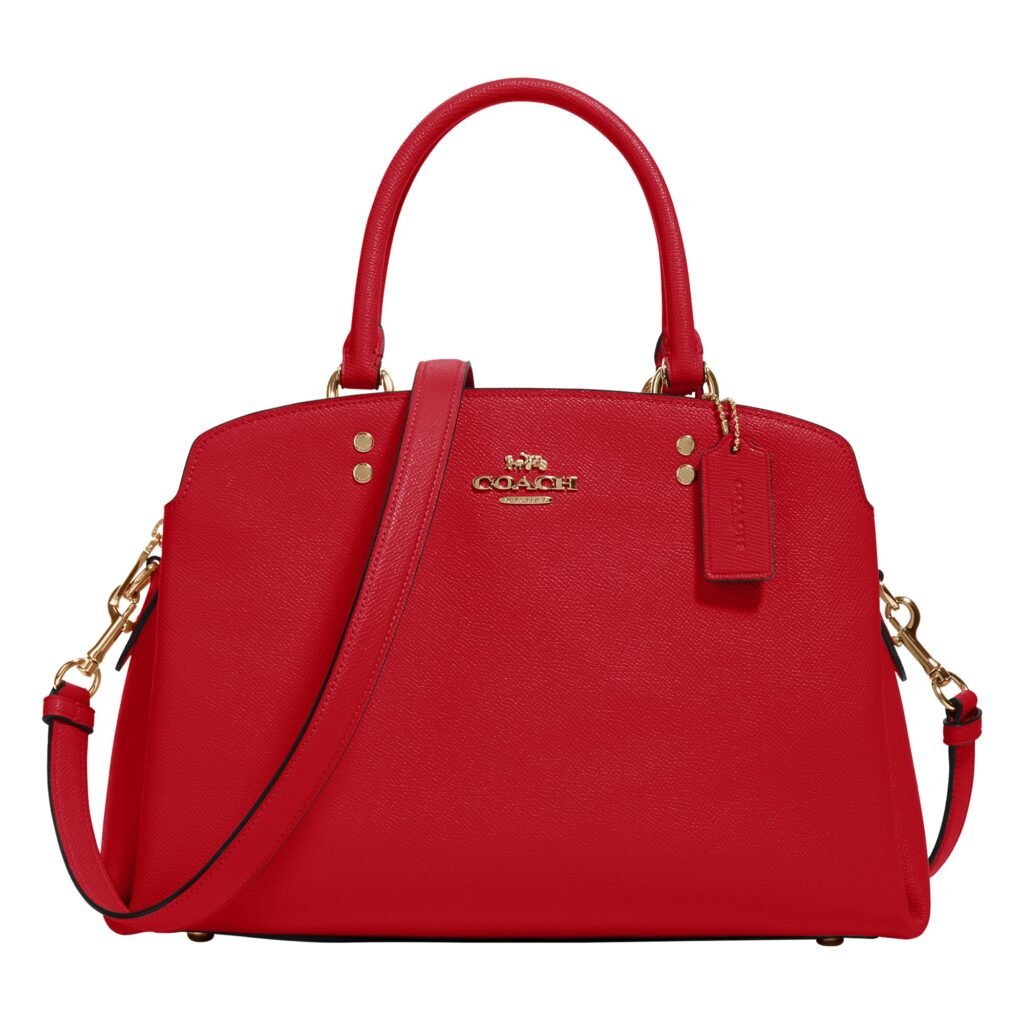 coach red handbag