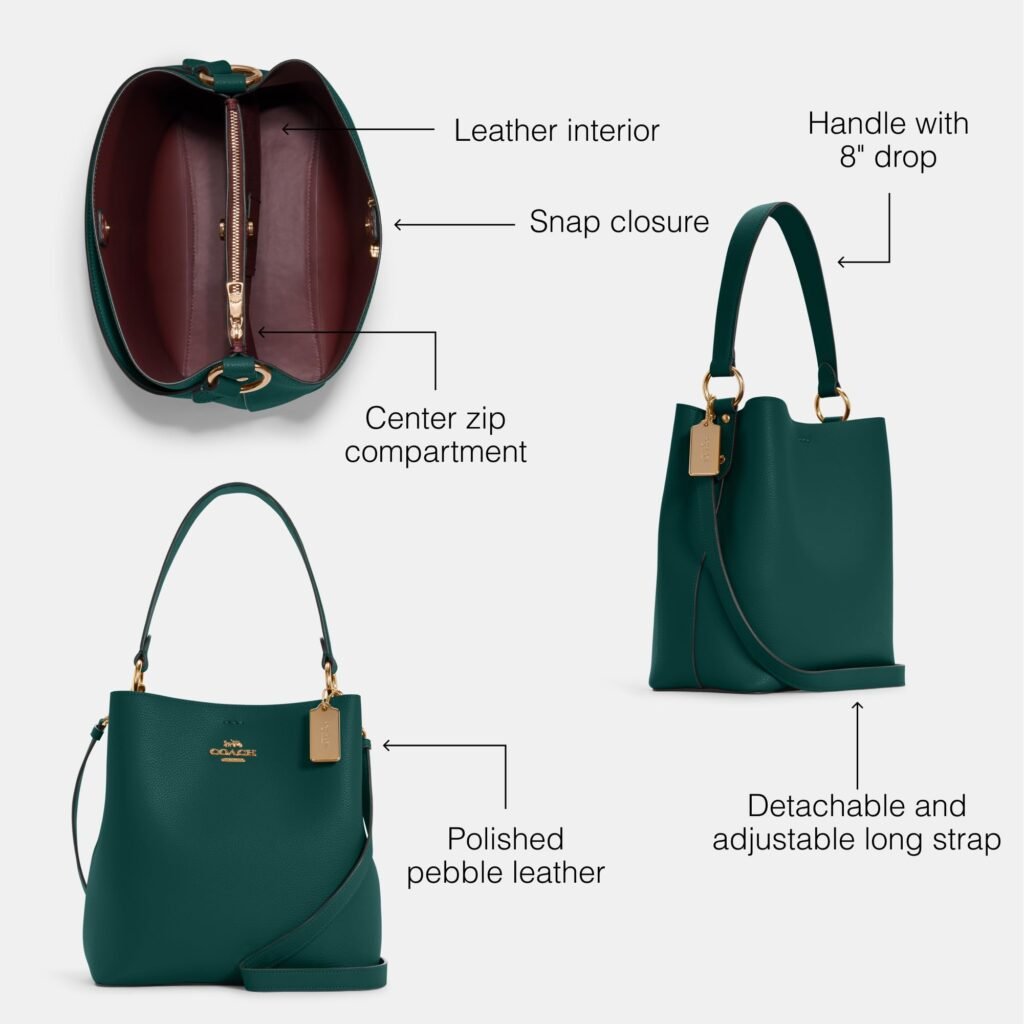 coach green handbag