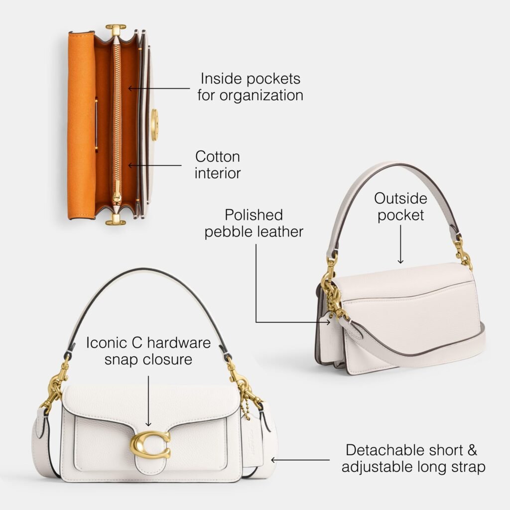 coach white handbag